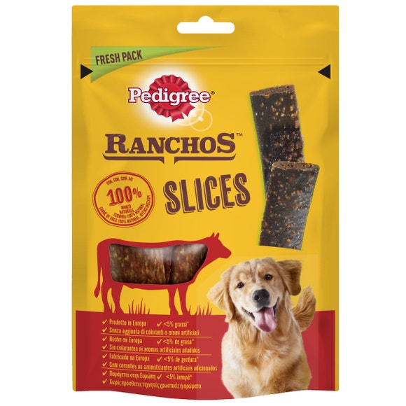 Pedigree® Ranchos Slices Λιχουδιές Σκύλου με Μοσχάρι (4 τμχ) 60g