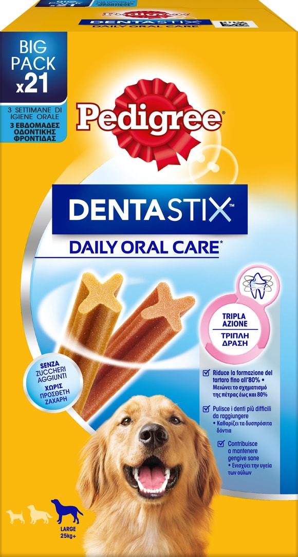 Pedigree® Dentastix™ Large Οδοντική Φροντίδα Σκύλου (21 τμχ) 3x270g