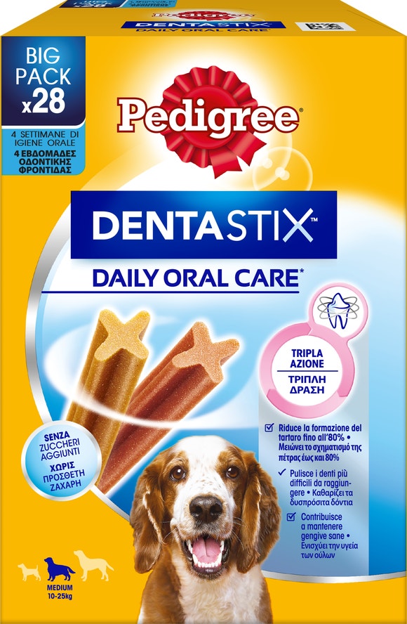 Pedigree® Dentastix™ Medium  Οδοντική Φροντίδα Σκύλου (28 τμχ) 4x180g