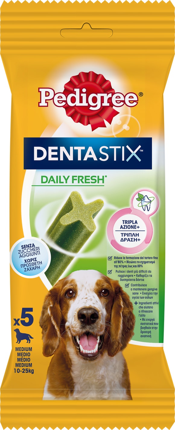 Pedigree® Dentastix™ Daily Fresh Medium Οδοντική Φροντίδα Σκύλου 128g