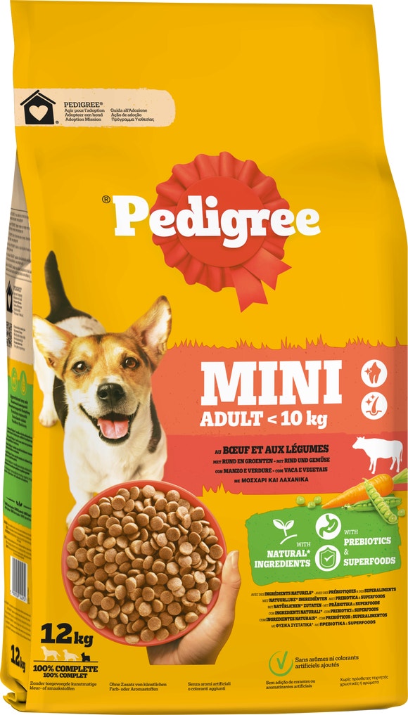 Pedigree® Πλήρης ξηρή τροφή για ενήλικους σκύλους Μοσχάρι και Λαχανικά  12kg
