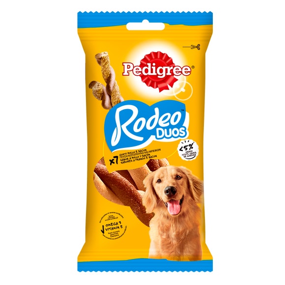 Pedigree® Rodeo Duos Λιχουδιές Σκύλου με Κοτόπουλο και Μπεικον (7 τμχ) 123g